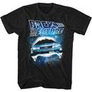 Back To The Future-Spacecar-Black Adult S/S T-Shirt - Black