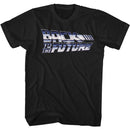 Back To The Future-Chrome To The Future-Black Adult S/S T-Shirt - Black