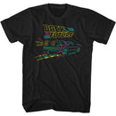 Back To The Future-Neonfuture-Black Adult S/S T-Shirt - Black