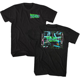 Back To The Future-Neonbttf-Black Adult S/S T-Shirt ***F&B*** - Black