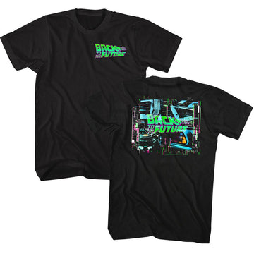 Back To The Future-Neonbttf-Black Adult S/S T-Shirt ***F&B*** - Black