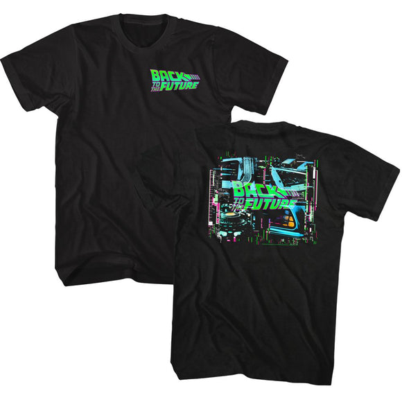 Back To The Future-Neonbttf-Black Adult S/S T-Shirt ***F&B*** - Black