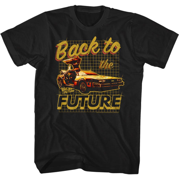 Back To The Future-Bybttf-Black Adult S/S T-Shirt - Black