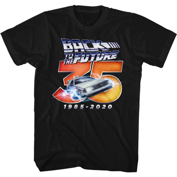 Back To The Future-Thirtyfive-Black Adult S/S T-Shirt - Black