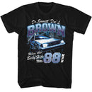 Back To The Future-Back To The Future Doc Brown Lightning-Black Adult S/S T-Shirt - Black