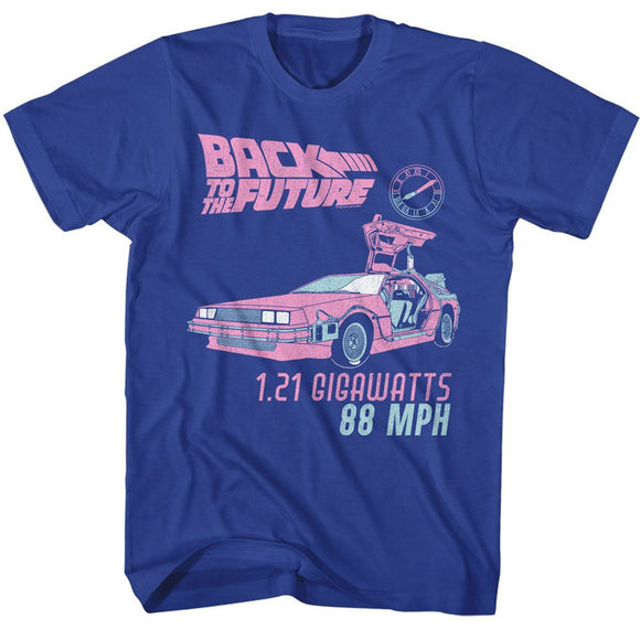 Back To The Future-Back To The Future Perspective-Royal Adult S/S T-Shirt - Royal