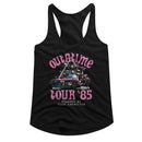 Back To The Future-Bttf Star Triangle-Black Ladies Slimfit Racerback-S - Black