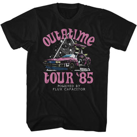 Back To The Future-Bttf Star Triangle-Black Adult S/S T-Shirt - Black