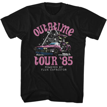 Back To The Future-Bttf Star Triangle-Black Adult S/S T-Shirt - Black