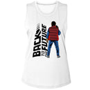 Back To The Future-Bttf Back To Back-White Ladies Muscle Tank S - White