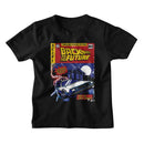 Back To The Future-Bttf Comic Cover-Black Youth S/S T-Shirt (7-8) - Black