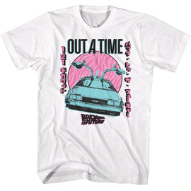 Back To The Future-Bttf Outatime Pastel-White Adult S/S T-Shirt - White