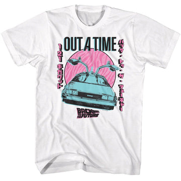 Back To The Future-Bttf Outatime Pastel-White Adult S/S T-Shirt - White