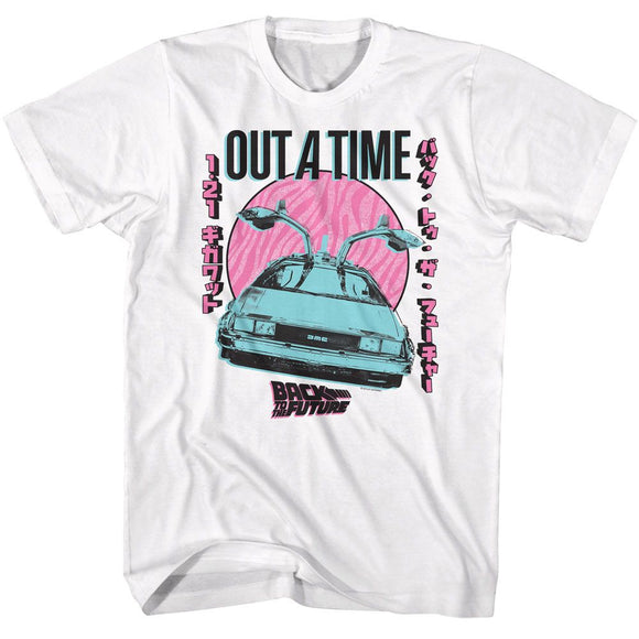 Back To The Future-Bttf Outatime Pastel-White Adult S/S T-Shirt - White