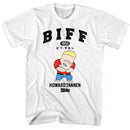 Back To The Future-Bttf Biff Howard Tannon Cartoon-White Adult S/S T-Shirt - White