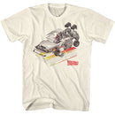 Back To The Future-Bttf Car With Grid-Natural Adult S/S T-Shirt - Natural