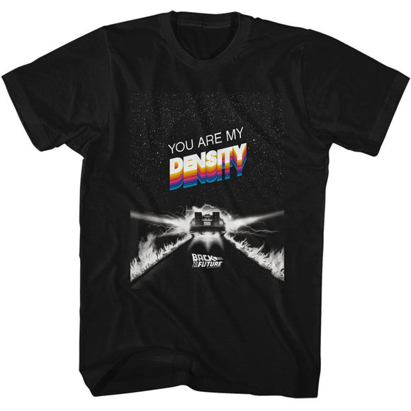 Back To The Future-Bttf You Are My Density-Black Adult S/S T-Shirt - Black