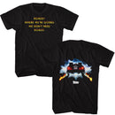 Back To The Future-Bttf Roads Front And Back 2-Black Adult S/S T-Shirt ***F&B***-S - Black