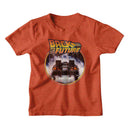 Back To The Future-Bttf Logo Car Circle-Vintage Orange Youth S/S T-Shirt (7-8) - Vintage Orange