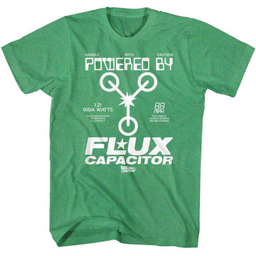Back To The Future-Bttf Powered By-Kelly Heather Adult S/S T-Shirt - Kelly Heather