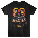 Back To The Future-Bttf 88 Back Of The Car-Black Adult S/S T-Shirt - Black