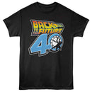 Back To The Future-Bttf 40Th Logo-Black Adult S/S T-Shirt - Black