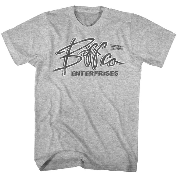 Back To The Future-Biff Co-Gray Heather Adult S/S T-Shirt - Gray Heather