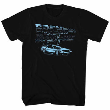 Back To The Future-Ride The Lightning-Black Adult S/S T-Shirt - Black