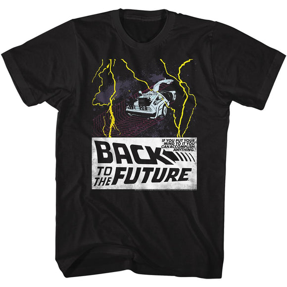Back To The Future-In Space-Black Adult S/S T-Shirt - Black