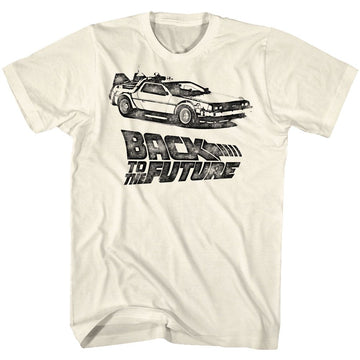 Back To The Future-Dmc Ink-Natural Adult S/S T-Shirt - Natural