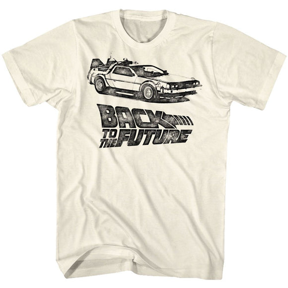 Back To The Future-Dmc Ink-Natural Adult S/S T-Shirt - Natural