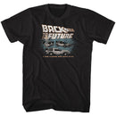 Back To The Future-Cars-Black Adult S/S T-Shirt - Black