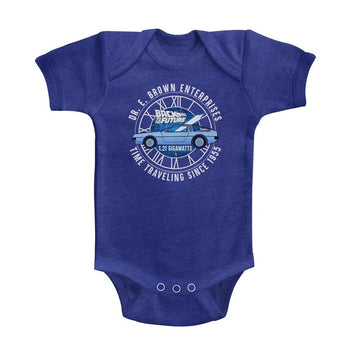 Back To The Future-Dr E Brown Enterprises-Vintage Royal Infant S/S Heather Bodysuit-6M - Vintage Royal