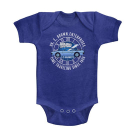 Back To The Future-Dr E Brown Enterprises-Vintage Royal Infant S/S Heather Bodysuit-12M - Vintage Royal