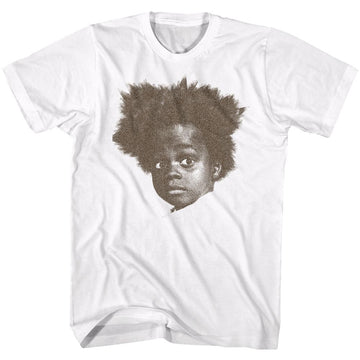 Buckwheat-Big Head-White Adult S/S T-Shirt - White