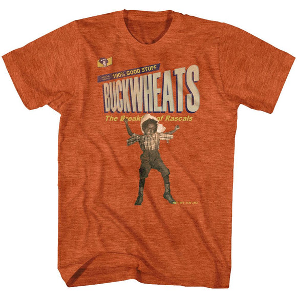 Buckwheat-Buckwheats-Antique Orange Heather Adult S/S T-Shirt - Antique Orange Heather