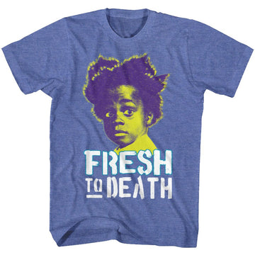 Buckwheat-Fresh To Death-Royal Heather Adult S/S T-Shirt - Royal Heather