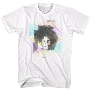 Buckwheat-Abstract-White Adult S/S T-Shirt - White