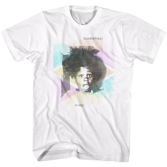 Buckwheat-Abstract-White Adult S/S T-Shirt - White