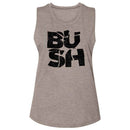 Bush-Logo-Ash Ladies Muscle Tank-S - Ash