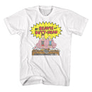 Beavis And Butthead-Watching TV-White Adult S/S T-Shirt - White