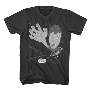Beavis And Butthead-Elevator-Smoke Adult S/S T-Shirt - Smoke