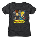 Beavis And Butthead-Logos-Dark Gray Heather Ladies S/S T-Shirt - Dark Gray Heather