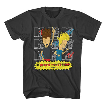 Beavis And Butthead-Logos-Smoke Adult S/S T-Shirt - Smoke