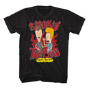 Beavis And Butthead-Breakin The Law-Black Adult S/S T-Shirt - Black