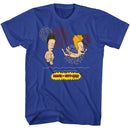 Beavis And Butthead-Firework Swim-Royal Adult S/S T-Shirt - Royal