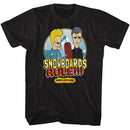 Beavis And Butthead-Bnb Snowboards Rule-Black Adult S/S T-Shirt - Black