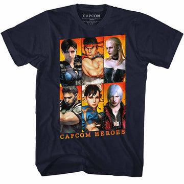 Capcom-Gallery-Navy Adult S/S T-Shirt - Navy
