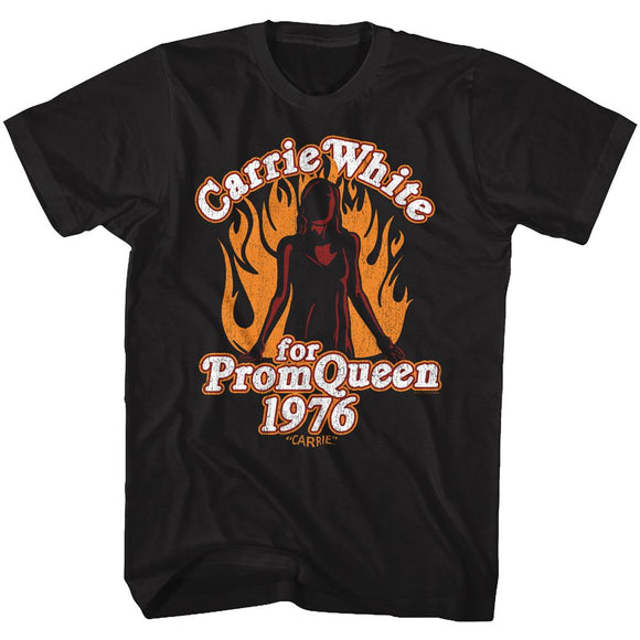 Carrie-Prom Queen 1976-Black Adult S/S T-Shirt - Black
