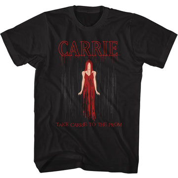 Carrie-Drip-Black Adult S/S T-Shirt - Black